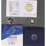 Italia 2 € 30° Anniversario  Bandiera UE Proof 2015 CN Fs